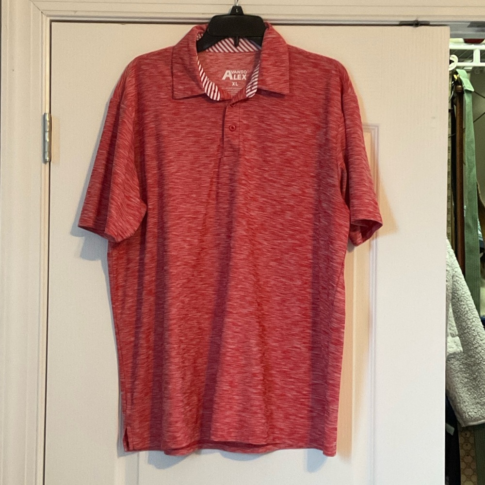 Alex Red Heather Polo Shirt for Men